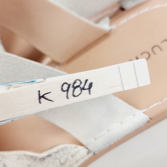 NEW Lucky Brand Mimya Snakeskin Tan Summer High Platform Wedge Sandals K984 - Picture 10 of 10